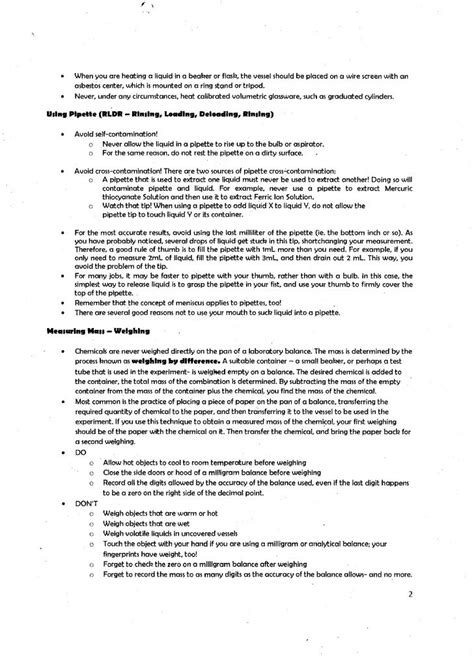 Chemistry 2 laboratory techniques