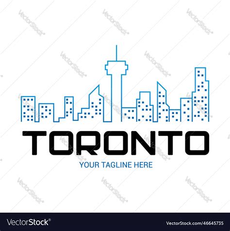 Toronto city creative abstract business logo Vector Image