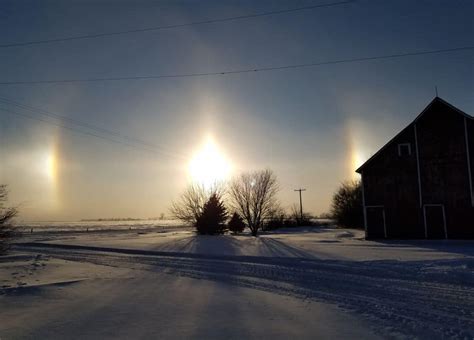 An Iowa Winter Is Always Memorable With Snow and sun dogs