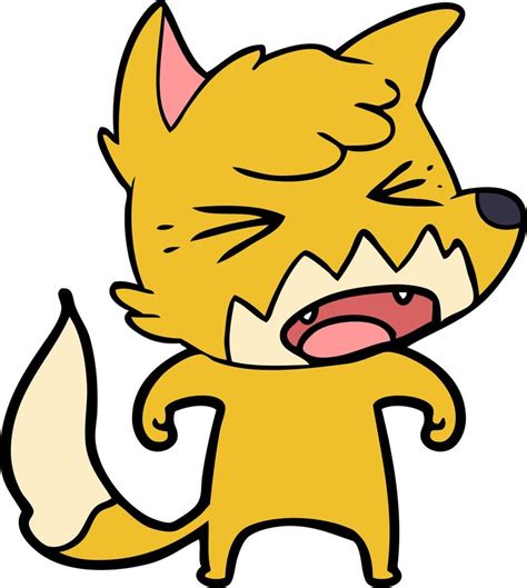 Cartoon angry fox 13738224 Vector Art at Vecteezy