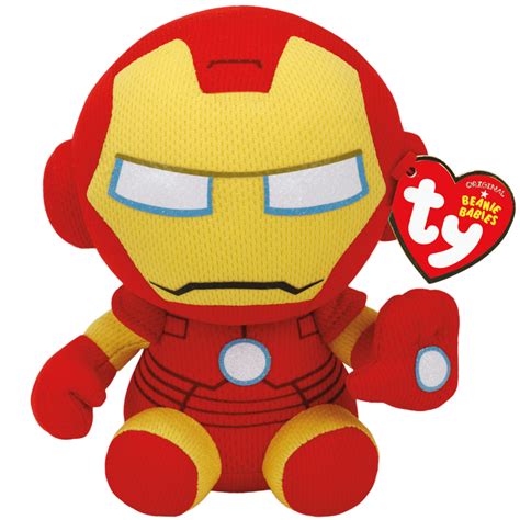 Marvel 8" Iron Man Beanie Baby - TY Beanie Babies - New, With Tags