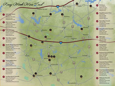 Texas Hill Country Wine Trail Map | Printable Maps