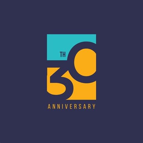 30 Year Anniversary Vector Design Images, 30 Year Anniversary Vector Template Design ...