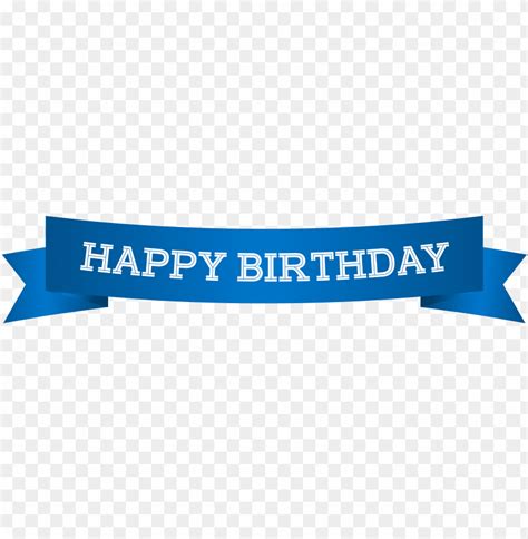 happy birthday banner blue PNG image with transparent background | TOPpng