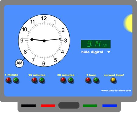 Interactive Learning Clock (both analog and digital) | Smart board ...