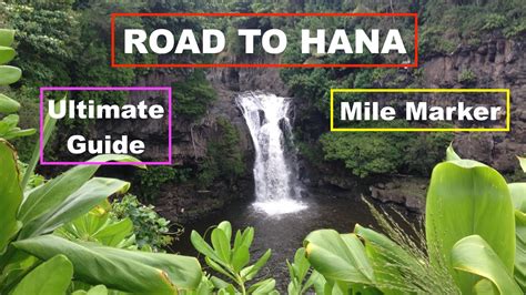 Road to Hana Mile Marker Ultimate Guide with Photos - Maui Hawaii - YouTube