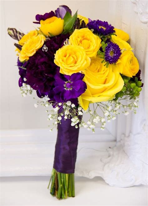 purple and yellow wedding bouquets | Wedding Purple and Yellow | Yellow ...