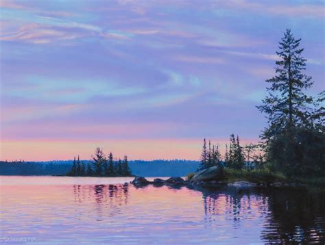 Cedar Lake, Sunset | Algonquin Art Centre - A Canadian Art Gallery in ...