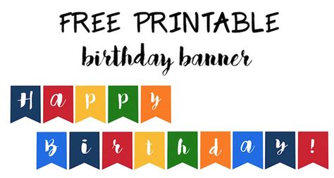 Happy Birthday Banner Free Printable - Paper Trail Design