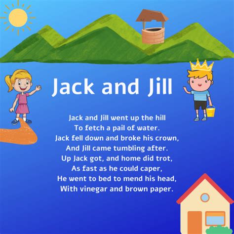 Jack and Jill Printable Lyrics, Origins, and Video