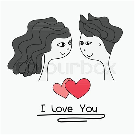 I Love You Typography. Cards Of Cute ... | Stock vector | Colourbox