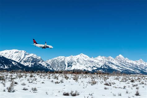 Flying into Jackson Hole Airport is beautiful! You will land right in Grand Teton National Park ...