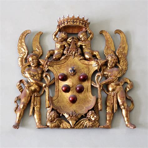 Medici coat of arms at the Galleria degli Uffizi Museum in Florence, Italy | Coat of arms ...