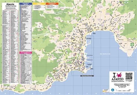 Ajaccio tourist map - Ontheworldmap.com