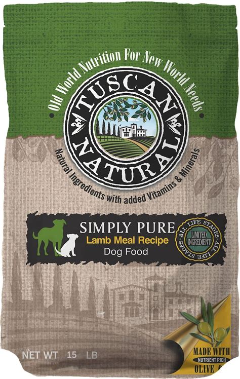 TUSCAN NATURAL Simply Pure Lamb Meal Limited Ingredient Dry Dog Food ...