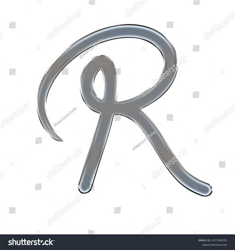 Silver Font Typography Stainless Silver Fonts Stock Illustration ...