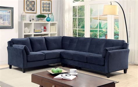 Peever II Navy Sectional Sofa - CM6368NV | Living room sectional, Comfortable sectional sofa ...