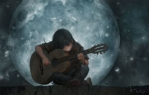 The Song Of The Moon, Lee Kent | Anime scenery wallpaper, Anime scenery ...