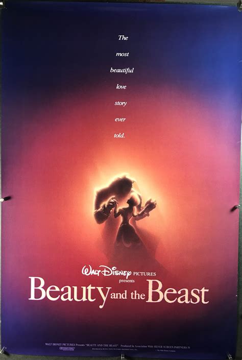 BEAUTY AND THE BEAST, Original Classic Walt Disney Movie Poster ...