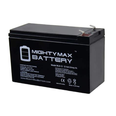 MIGHTY MAX BATTERY 12-Volt 8 Ah Sealed Lead Acid (SLA) Rechargeable Battery ML8-12 - The Home Depot