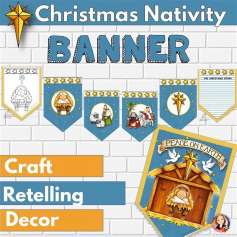 Christmas Nativity Craft Banner and Decor - Etsy