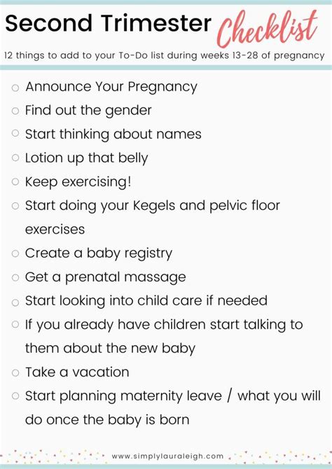 Second Trimester Checklist - 12 Things To Do In Your Second Trimester in 2020 | Second trimester ...