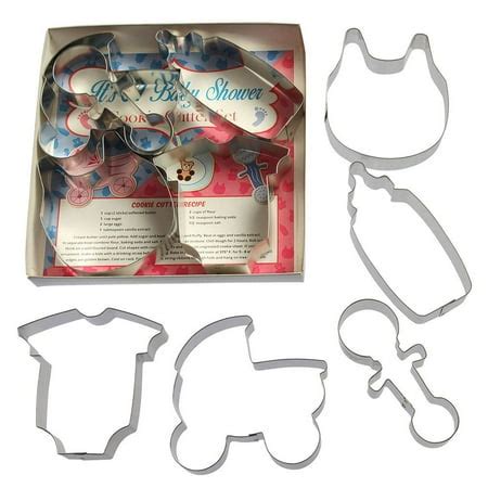 It's A Baby Shower Cookie Cutter 5 Pc Set L9034 - Foose Cookie Cutters - US Tin Plated Steel ...