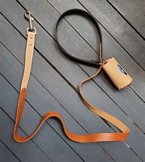 Leather Dog Leash & Poop Bag Holder — Clarke & Barba