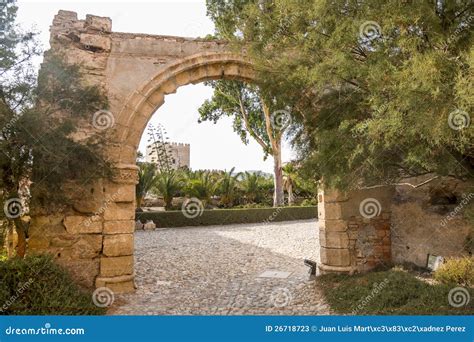 The Alcazaba Gardens stock image. Image of gate, source - 26718723