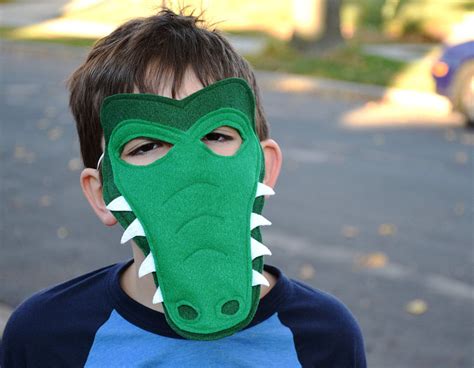 Handmade felt alligator/crocodile mask, tail | Handmade felt, The ...