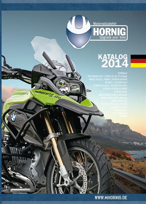 BMW Motorcycle Accessory Catalogue 2014 by Hornig download or preorder for free! | Motorcycle ...