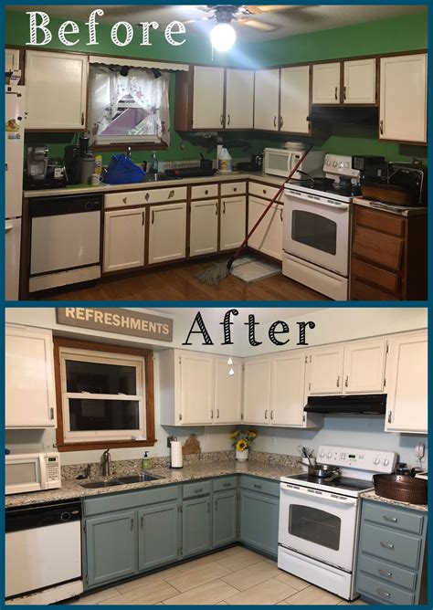 Before and after DIY Kitchen makeover. Quartz countertops, Rustoleum ...