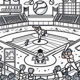 Baseball Coloring Pages  Free PDF Printables – Custom Paint By Numbers sketch template