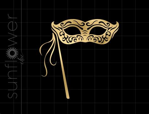 Gold Masquerade Mask Png Svg Clipart Downloads Gold Foil - Etsy