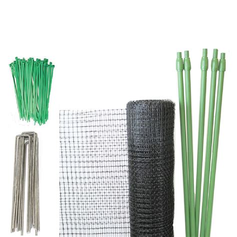 Tenax Deer Net Folded DIY Deer Fence Kit 7' x 100' Black 2A130002 ...