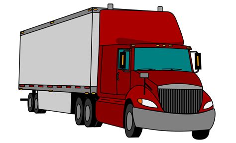 Clipart - tractor trailer