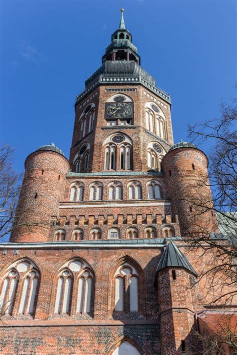 Tower of the Dom St. Nikolai Church in Greifswald Stock Image - Image of town, architecture ...