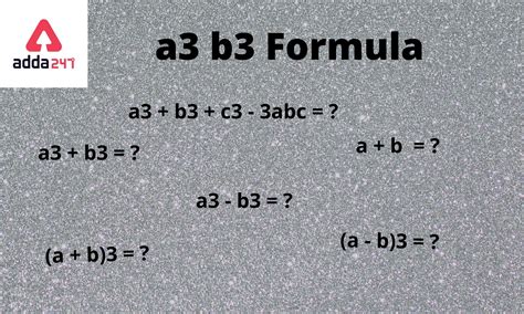 a3 b3 Formula- Proof, Solution and Examples