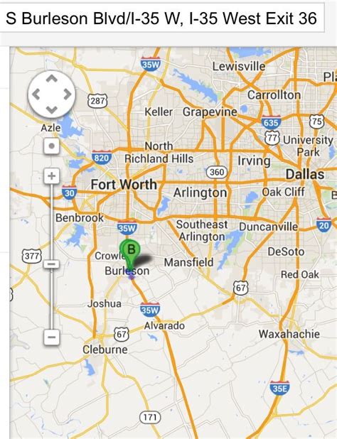 Burleson Area Map | Area map, Maps and directions, Hill park