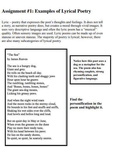 Lyric Poem Examples, 30+ Format, How to Write, PDF