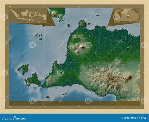 Banten, Indonesia. Physical. Major Cities Stock Illustration ...