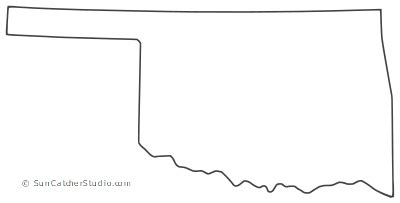 Oklahoma State Map Page Coloring Pages