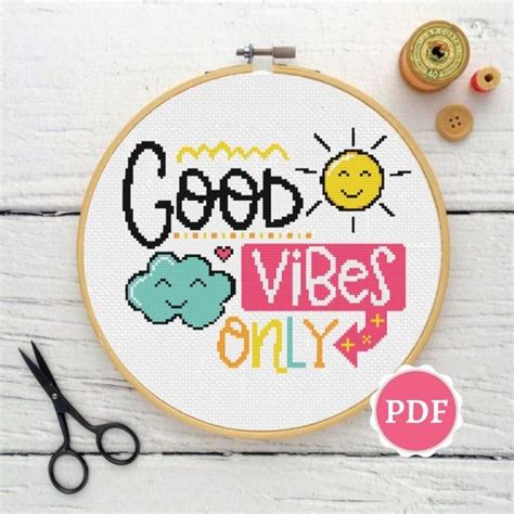 Motivational Quotes Cross Stitch Pattern Download PDF Good image 1 | Easy cross stitch patterns ...