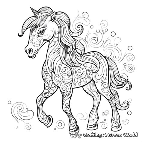 Rainbow Horse Coloring Pages - Free & Printable!