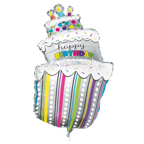 40" Giant Foil Happy Birthday Cake Balloon - Walmart.com