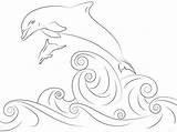 Dolphins jumping Out Of Water Coloring Page  Free Printable Pages sketch template