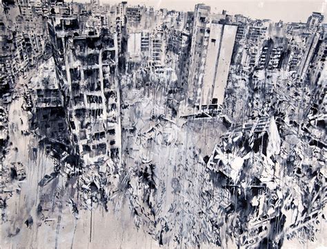 Exiled Syrian artist Tammam Azzam paints haunting images of his ...