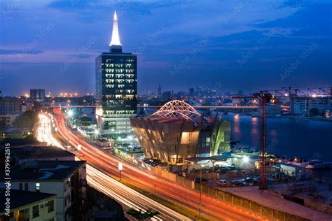 Skyline/Cityscape of Victoria Island in Lagos, Nigeria Stock Photo ...