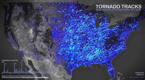 Windy on the East: Map shows the path of EVERY tornado to hit the U.S ...