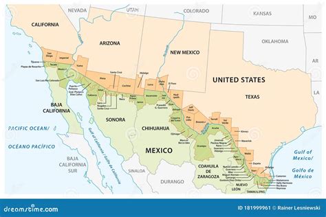 Us Mexico Border Cities Map